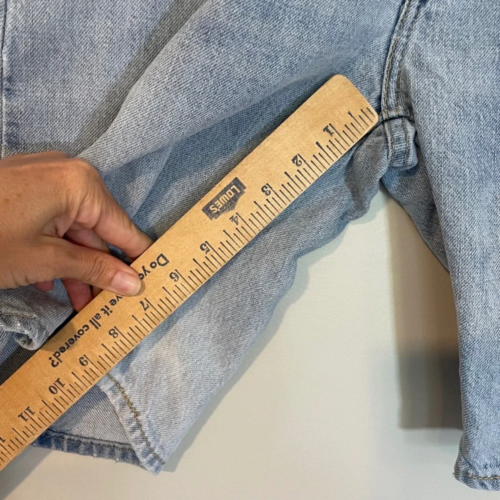 Levis 505 Mens Light Wash Denim Shorts Regular Fit Blue Cotton W36‎ Jorts Y2K